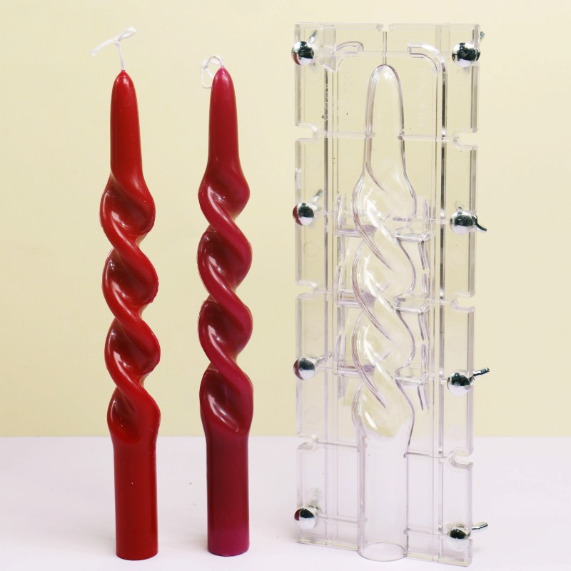 Candle Making Kit - Twisted Stripe Column Acryl-Kerzenform, einfaches Entformen,