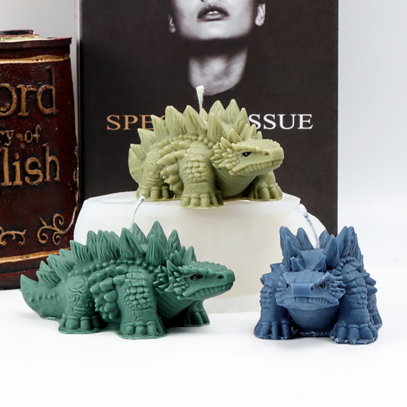 Candle Making For Kids - 3D Dinosaurier-Silikonform mit Spikes für Kerzen,