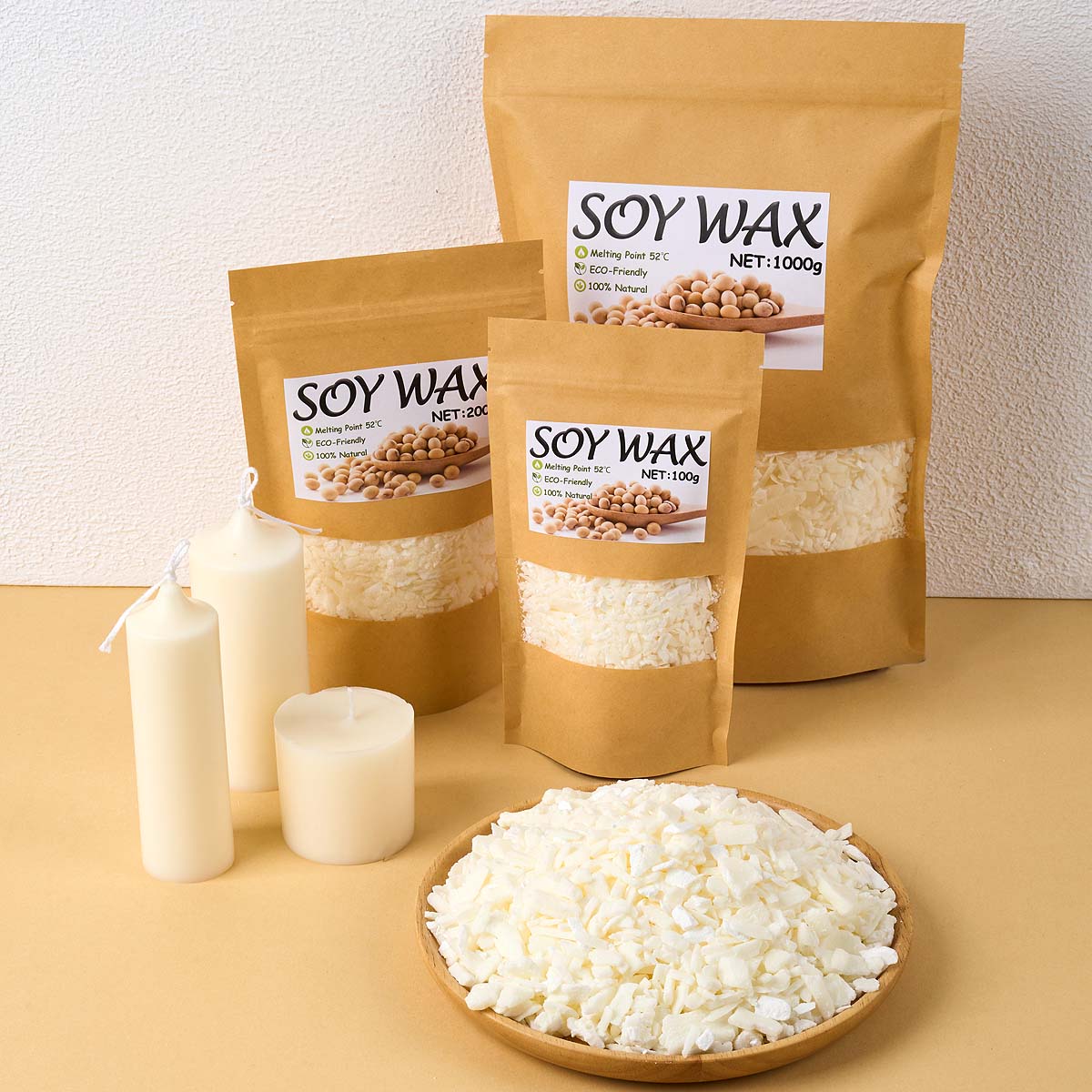 Candle Making Factory - 1 Pfund reinweißes Sojawachs für handgemachte