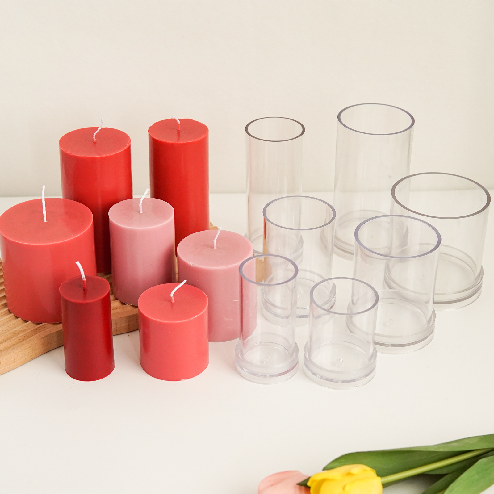 Candle Making Kit - Verschiedene 3D Zylindrische Kerze Form Kunststoff