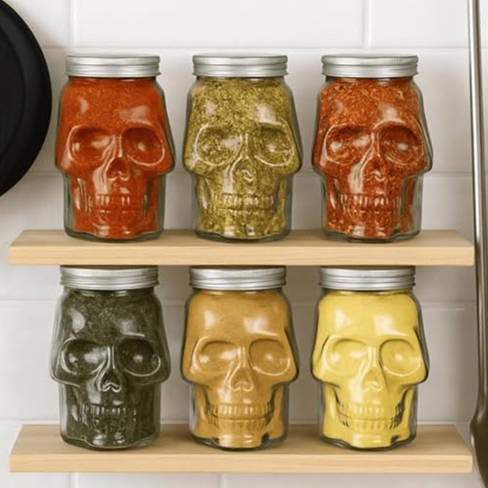 Candle Making For Kids - Halloween Transparente Totenkopf-Plastikdosen mit Deckeln 500ml/800ml